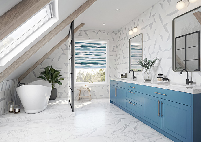 Seaside Waves, Blue - Twist&Fit Roller Blind - Image 7